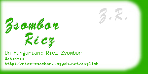 zsombor ricz business card